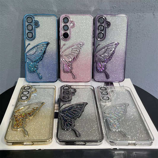 Luxury Glitter Cute Butterfly Plating