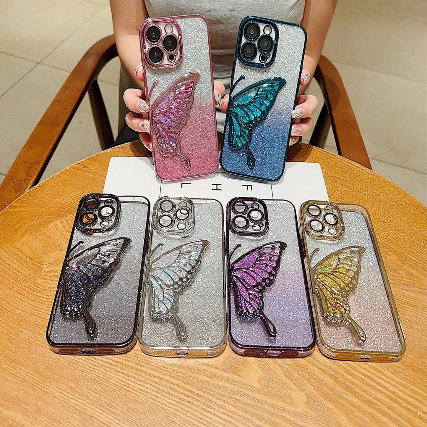 Luxury Glitter Cute Butterfly Plating (iPhone 11 To iPhone 12 Pro Max)