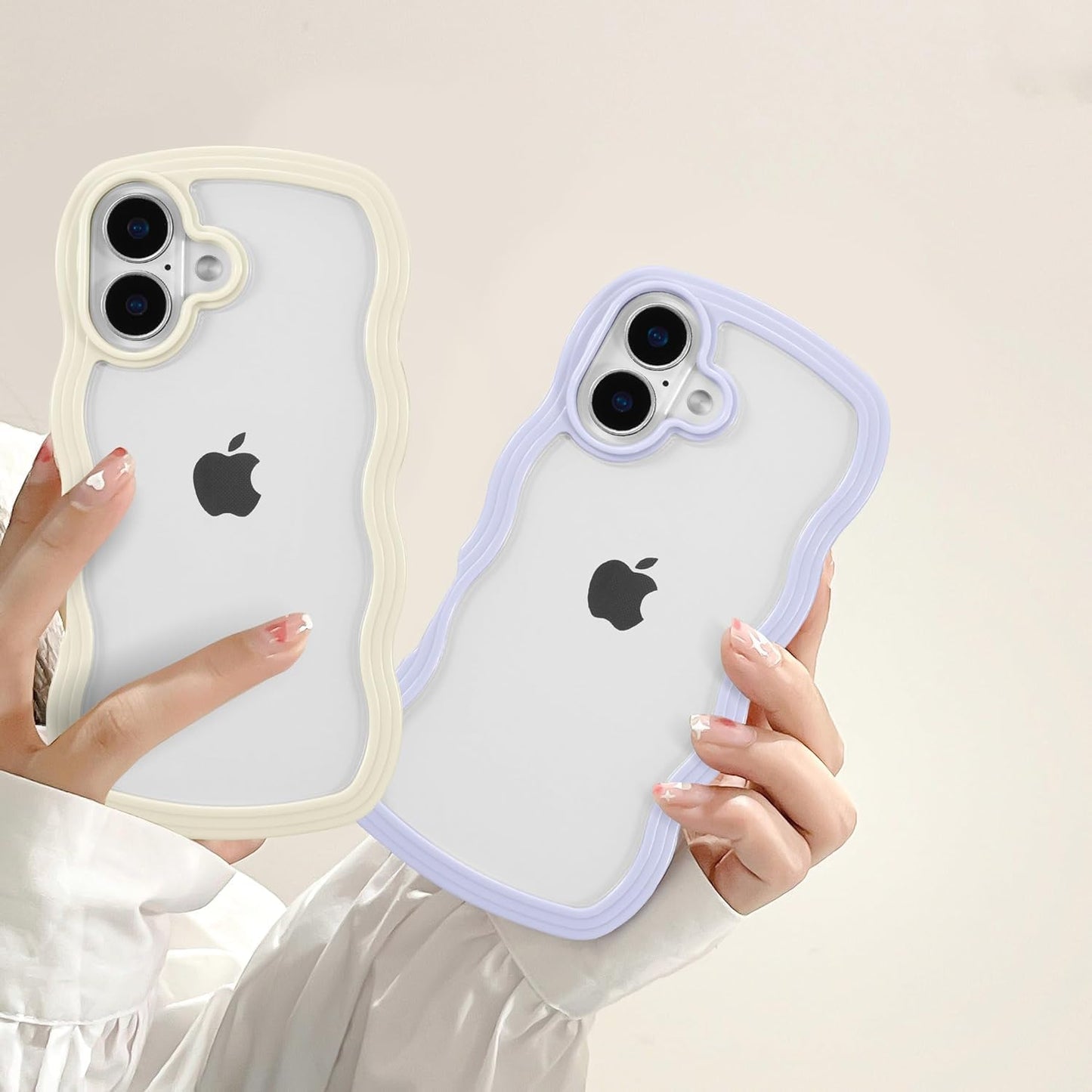 Curly Wave Frame Clear Case