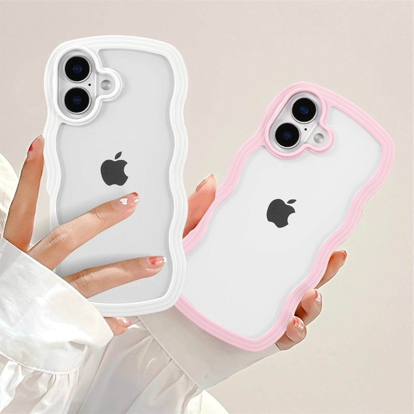 Curly Wave Frame Clear Case