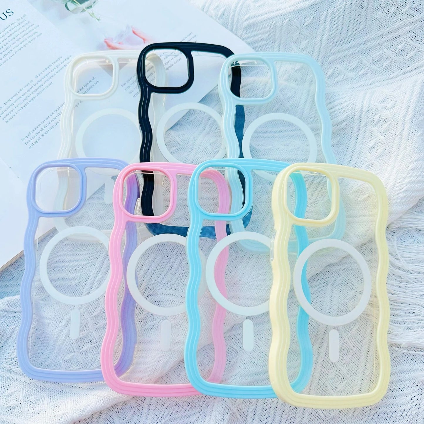 Curly Wave Frame Clear Case